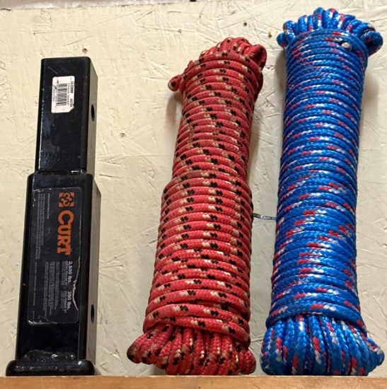 Heavy Duty Trailer Extender and 2 Bundles of Rope