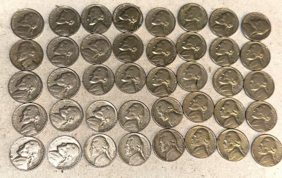 Forty 1964 Silver Nickels