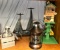 Sail Boat Candle Holder, Oil candles (1 is a Music Box) and Folk art House