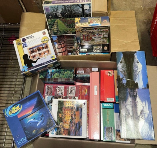 Huge Lot of Puzzles- some vintage