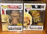 2 New Funko Pop Figurines- Oogie Boobie and Signed Scorpion Flaming Skull