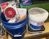 Home Improvement Lot- Kilz Primer, Socket set, Saw Blades, Leather Repair kit & more