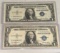 Two $1 Silver Certificates 1935E