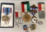 Vintage Pin and Badge Lot Some Military related
