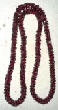 Pretty Garnet Bead Necklace (about 1,000 Beads Banded together)