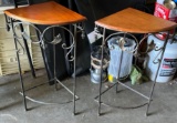 2 Small Corner tables - wood and metal 27