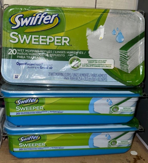 3 New Packs of Swiffer Sweeper Wet Mopping refills