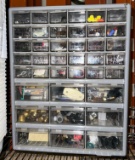 39 Drawer Hardware Organizer with Contents