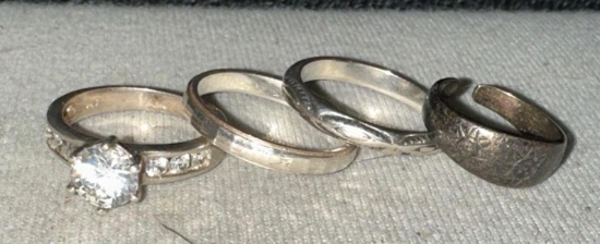 4 Sterling Silver Rings