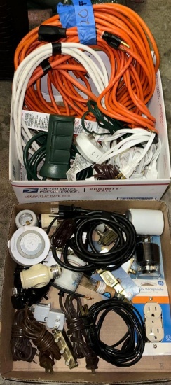 Extension cords and Assorted electrical Hardware