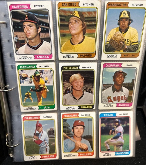 Binder Full of 1974 Topps Baseball Cards (unsearched)