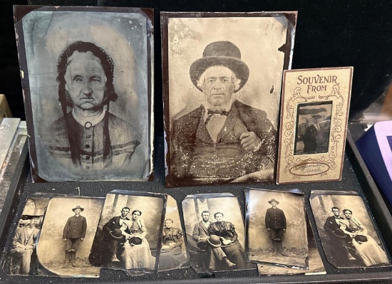 Collection of Old Tin Type/ Ferrotype? Photographs