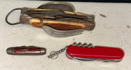 Vintage Multi Tool Camp Knife Lot
