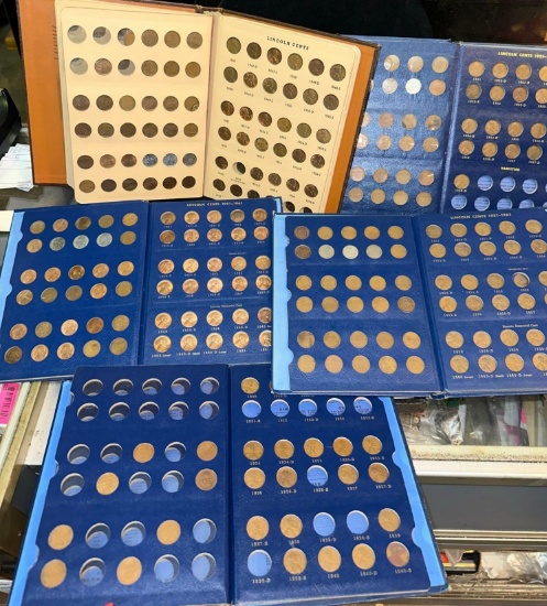 5 Books of Lincoln Cents from 1909 to 1976