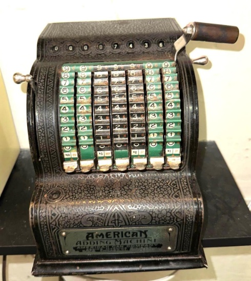 Old American Adding Machine made by American Can Co. Chicago, IL