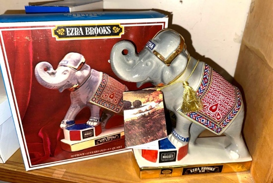 Vintage EZRA 90 Proof Collins Whiskey Decanter- Intact Seal