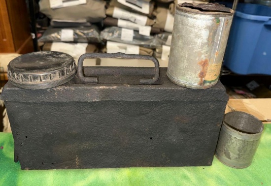 WWII Era Battlefield Found Items- German Ammo Can and More