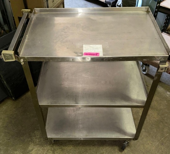 3 Shelf Stainless Steel Utility cart 27" x 16" x 32" tall