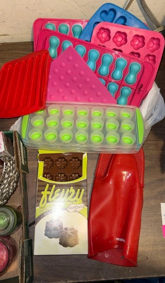 Lot of Chocolate Molds or Unique Ice Cube trays