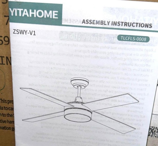 NIB YitaHome Ceiling Fan and Light