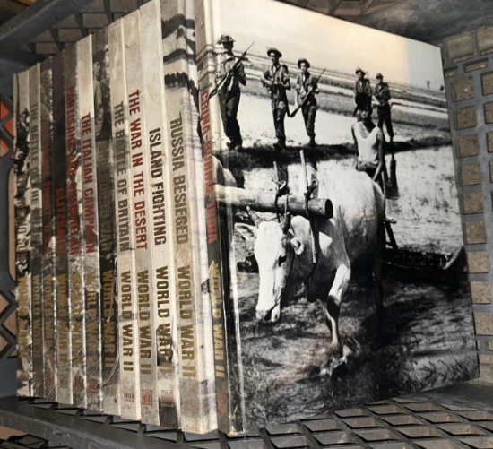 12 Time Life Books "World War II" From 1977 Art, Antiques