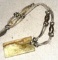 Necklace with Agate Pendant with 2 Carved Round Beads