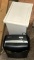 Amazon Basics shredder and Ikea Kitchen Trash can