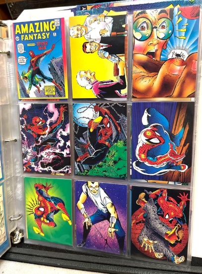 Binder Full of 1990's Marvel Trading Cards