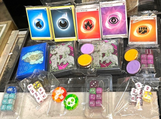 Lot of Sealed Packs of Pokemon cards, Dice and more (All Sealed Packs)