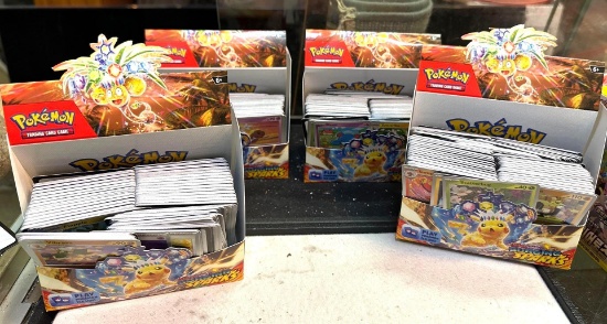 4 Boxes of Unsearched Pokemon cards