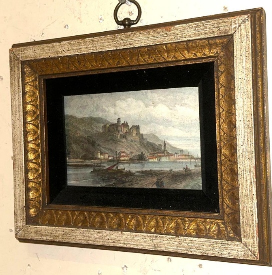 Vintage Hand Colored Art by Gravure Enriched by a Skilled Artist