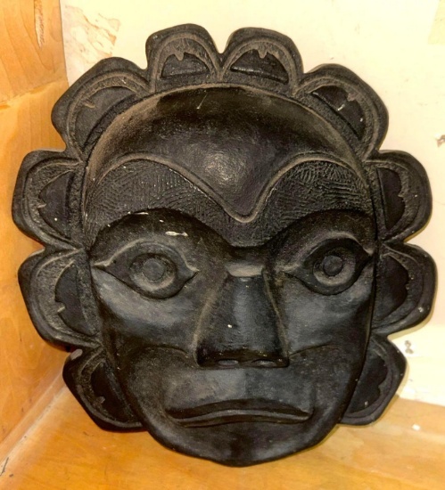 Vintage Kwakiutl wall Mask 9" Tall