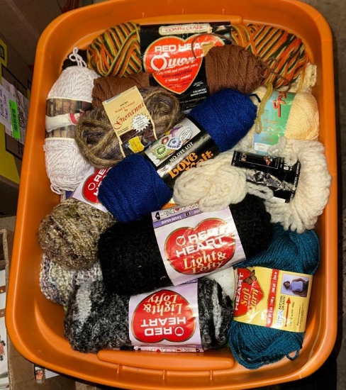 Tote Full of Yarn- New and Remnants