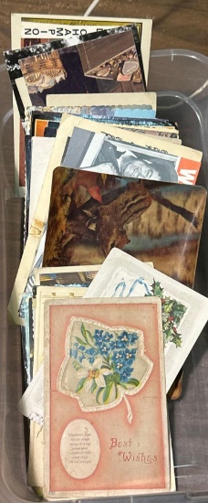 70+ Vintage Post Cards- some have been Mailed with Stamps