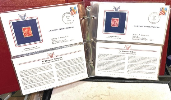Binder of The Complete Collection of US Liberty Series Stamps