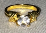 White Zircon ring size 8