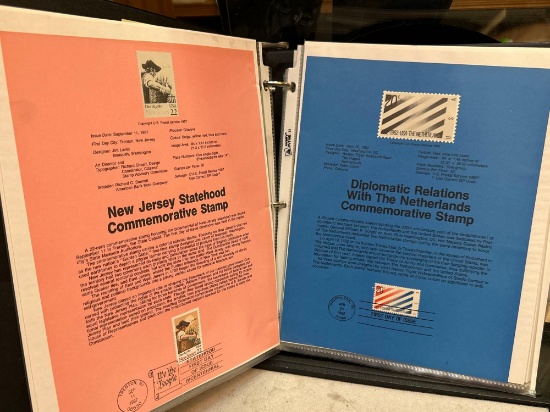 Binder of First Day Cover US Stamps