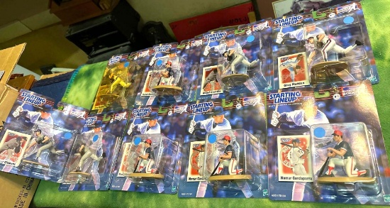 9 NIB Starting Lineup Baseball Action Figures from 2000