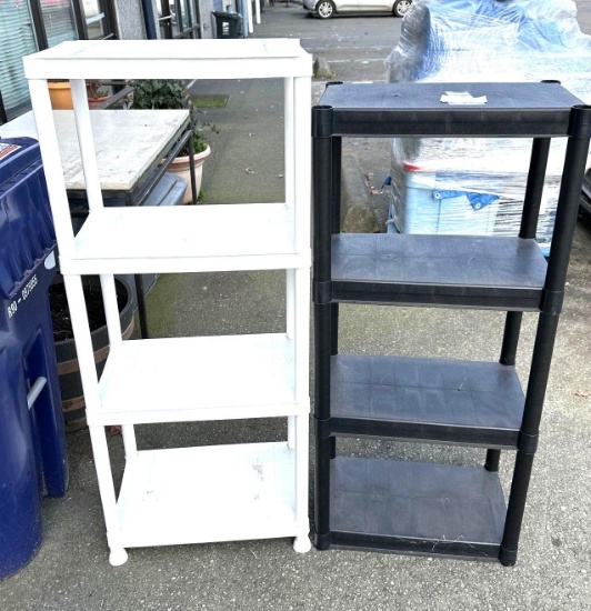 Two Four Tier Storage Shelves