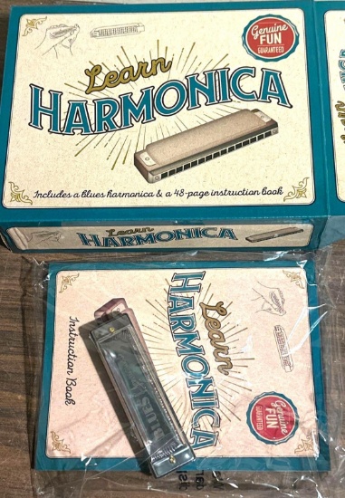 NIB Blues Harmonica with Instruction Book