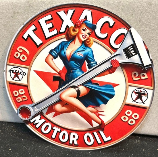 Texaco Motor Oil Sign 8"