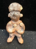 Old Pre Columbian Pottery Figure Inca Tribal Statue 5