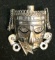 Sterling Silver Pin with Aztec Face 1940-50's