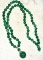 Matched Jade Necklace with Hade Drop 5mm Beads- Hand Knotted
