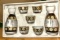 Boxed Japanese Set of 2 Bottles and 5 Cups