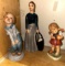 3 Figurines- Signed Hummel Girl by Erick Stouffer, Heidi Schoup Hollywood Gal & Little Girl