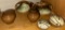 Vtg McCoy Pottery Sugar &Creamer, Pair of Japanese Pottery Jars & Pair of Chinese Water drippers