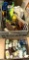 Crate of Collectibles- Records, Star Wars Action Figures, Vtg Camera & Accessories etc