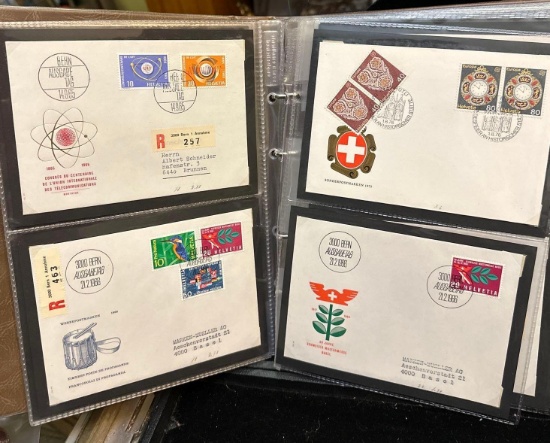 Binder of Day Covers From Switzerland 1967-1972