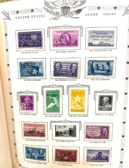 Binder of Vintage US Capital Stamps